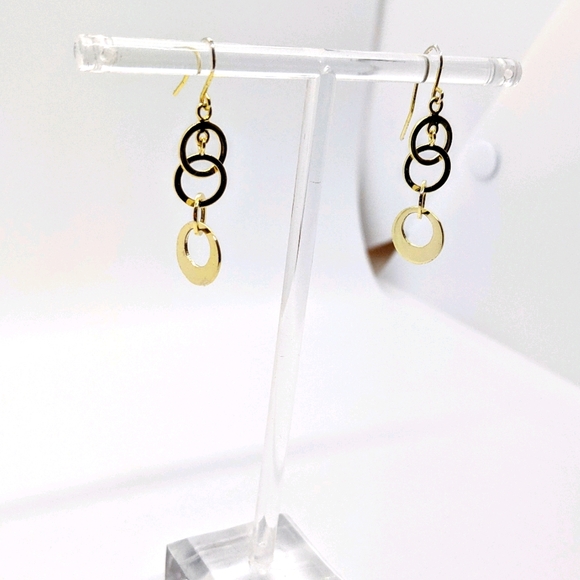 Sterling Silver Gold Plated Earrings - Picture 3 of 4